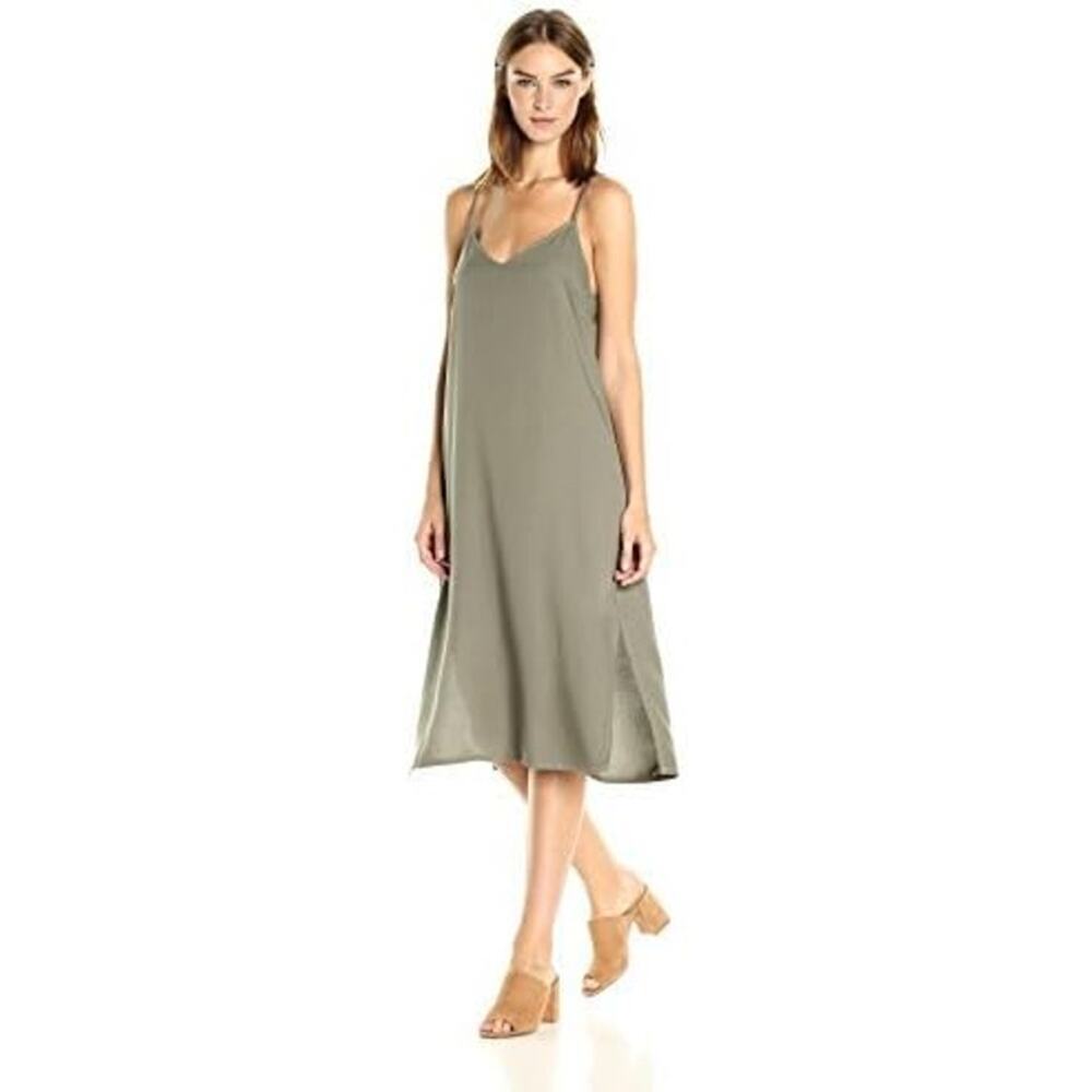 Splendid Women's Tan 100% Cotton Sleeveless Cami Dress Size Large